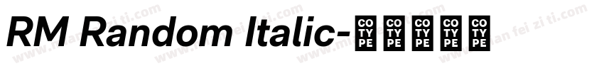 RM Random Italic字体转换